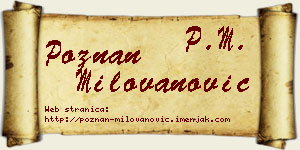Poznan Milovanović vizit kartica